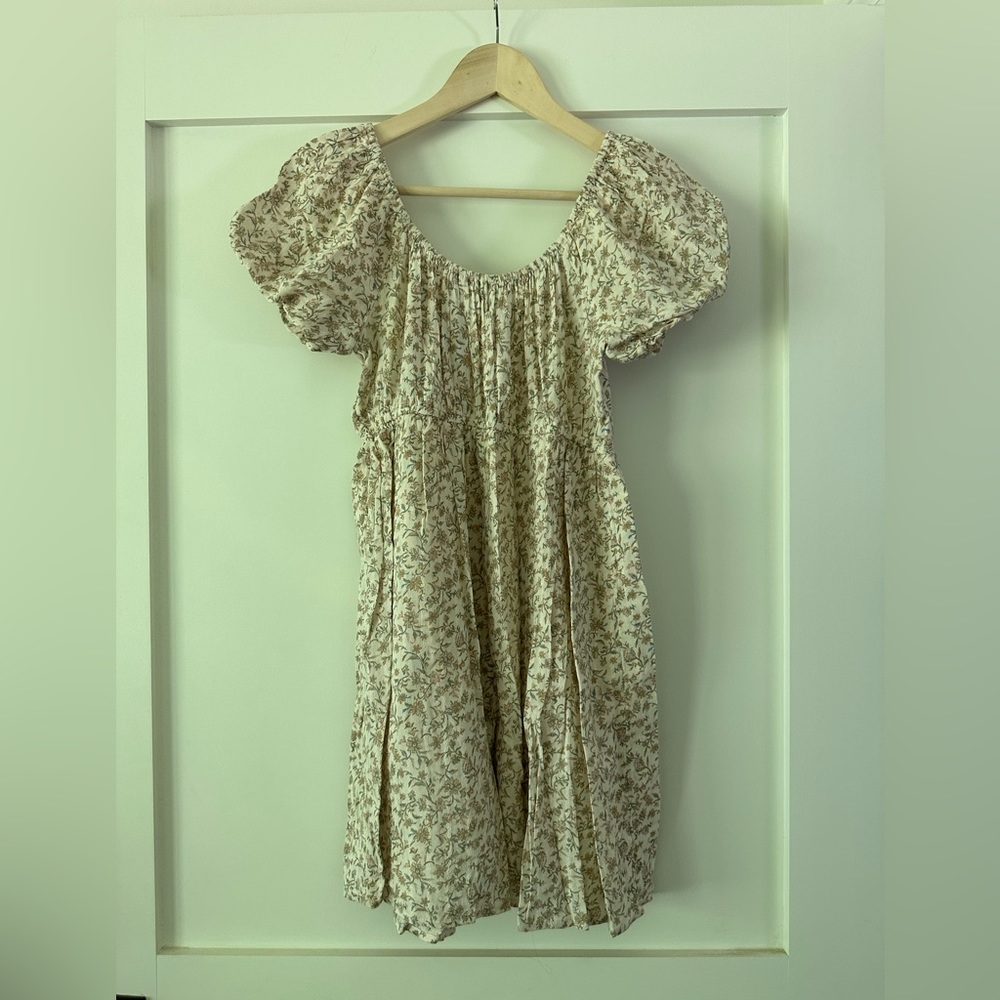 American Eagle Floral Puff-Sleeve Dress
